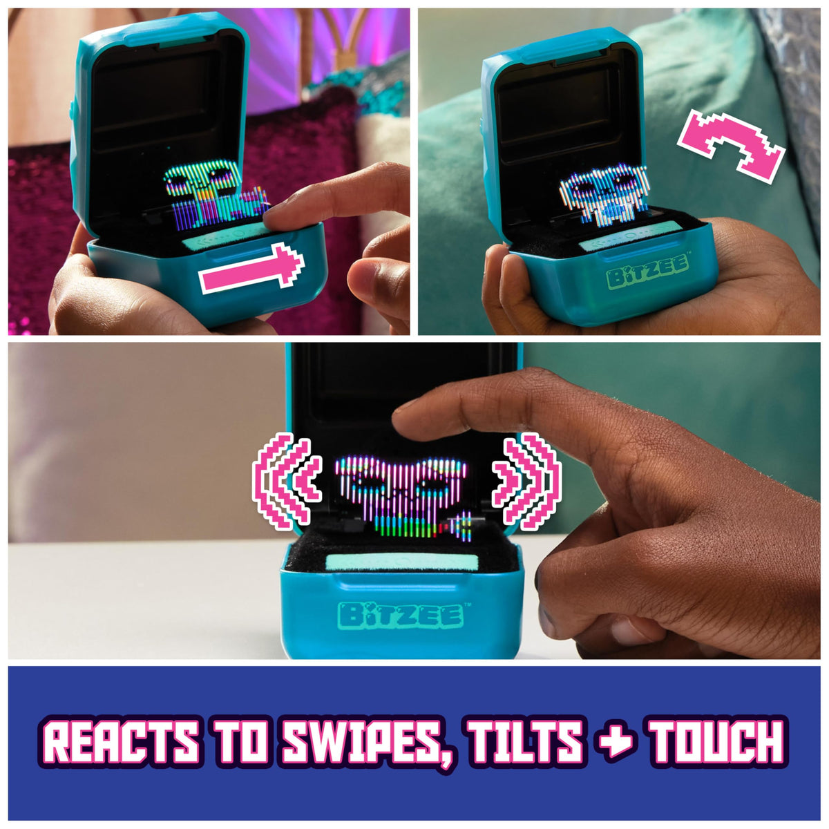 BITZEE Magicals gesture-responsive figure invites swipes and tilts to trigger sounds.