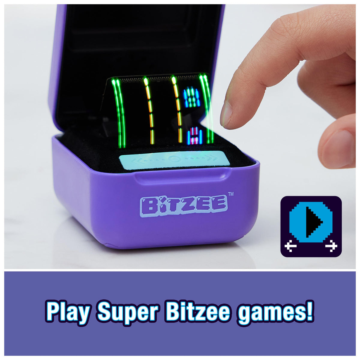 Use treats to attract a new Bitzee companion during play.