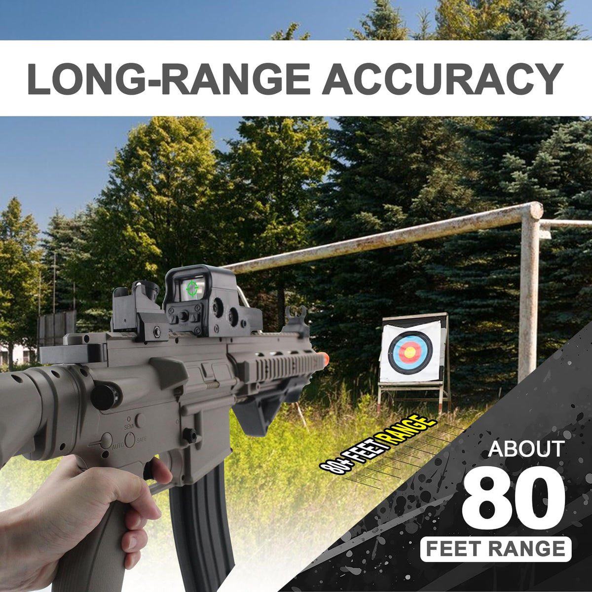 BIU BLASTER 30-Inch blaster with magazines indicates faster reloads during skirmishes