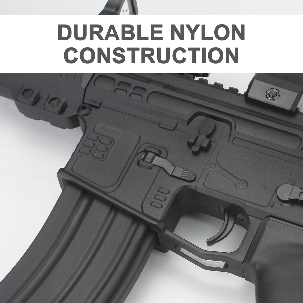 BIU BLASTER quad rail design fits accessories like flashlights.