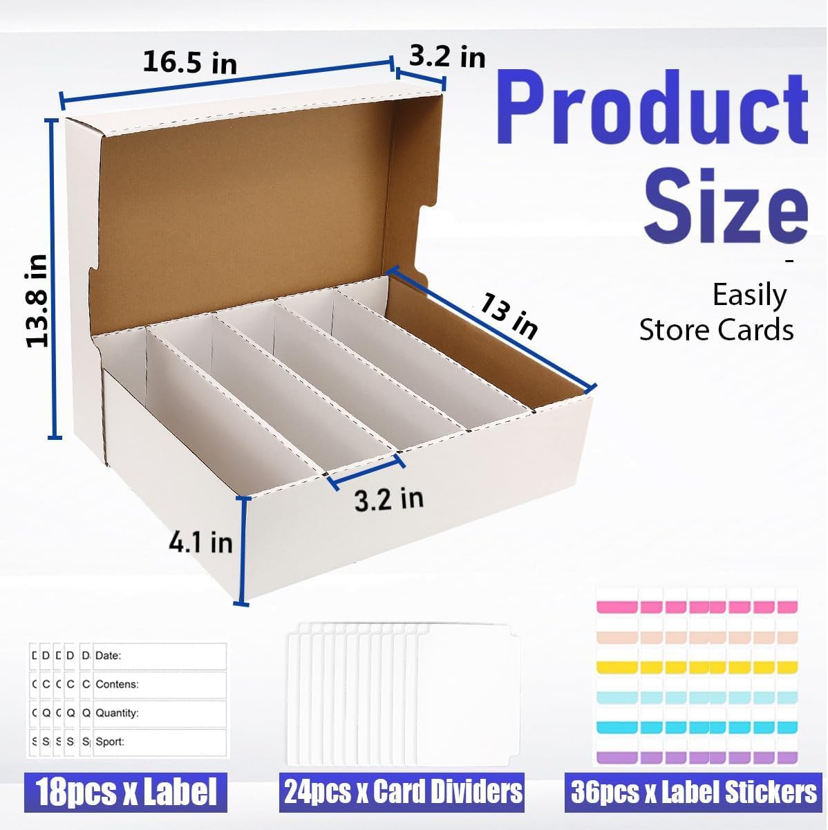 BIU-BOOM baseball card box crafted from durable corrugated material for long-lasting use.