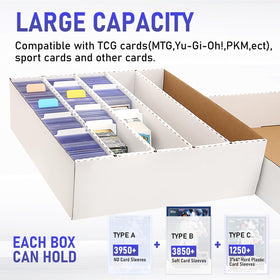 BIU-BOOM card dividers and labels to separate sets and rarities.