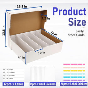 BIU-BOOM durable white corrugated box protects cards from dust and wear.