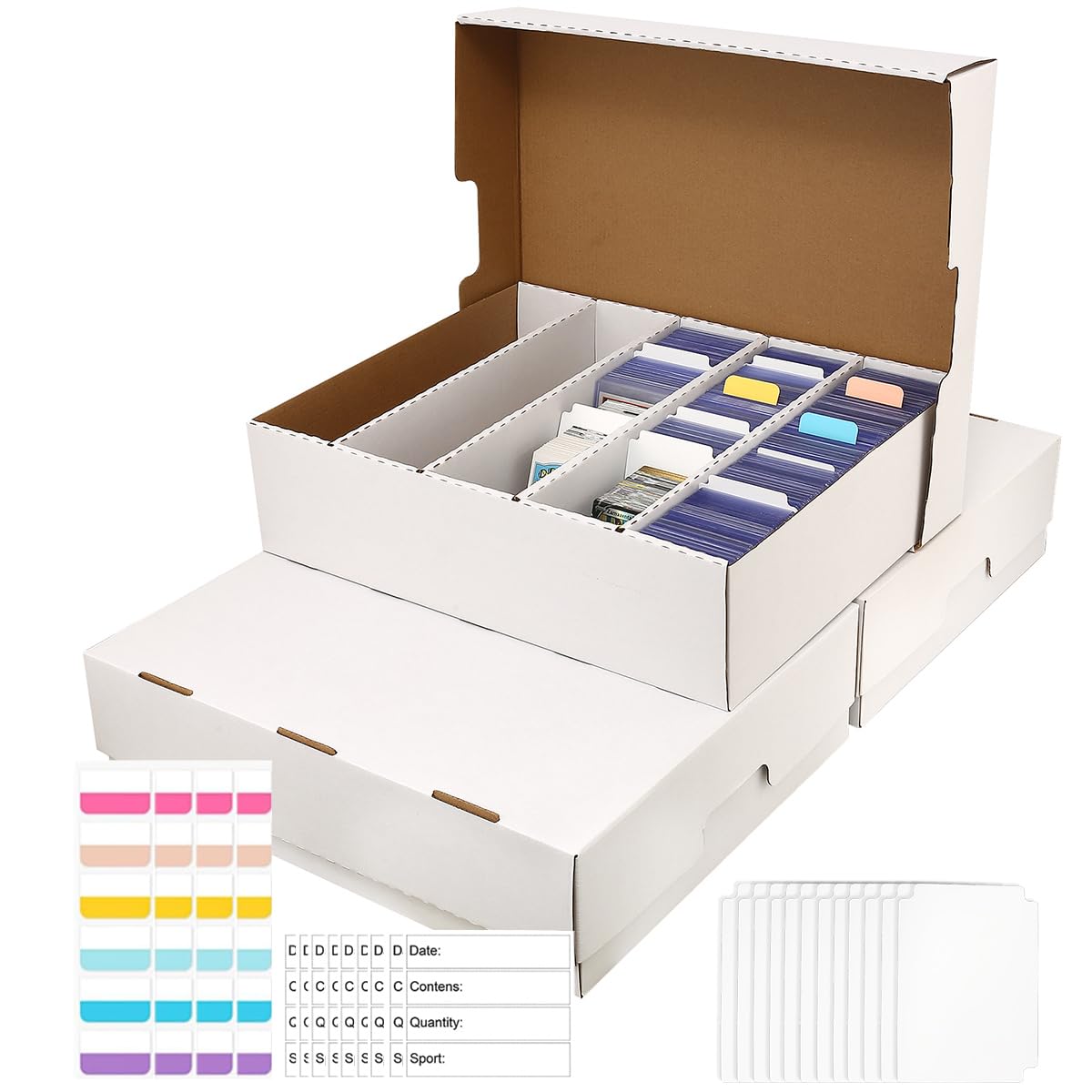 BIU-BOOM sports card box with a 5-row layout keeps collections organized and protected.