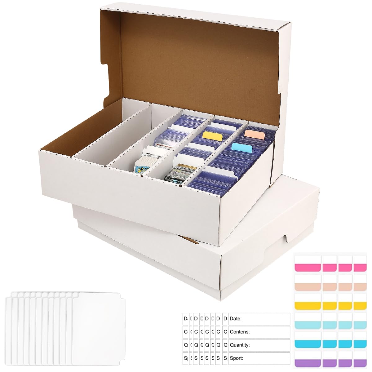 BIU-BOOM Sports Card Box with 5 rows offering organized bulk storage for collections.