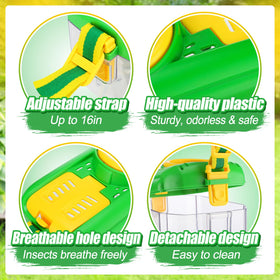 Biubee adjustable strap on insect box for easy carry.
