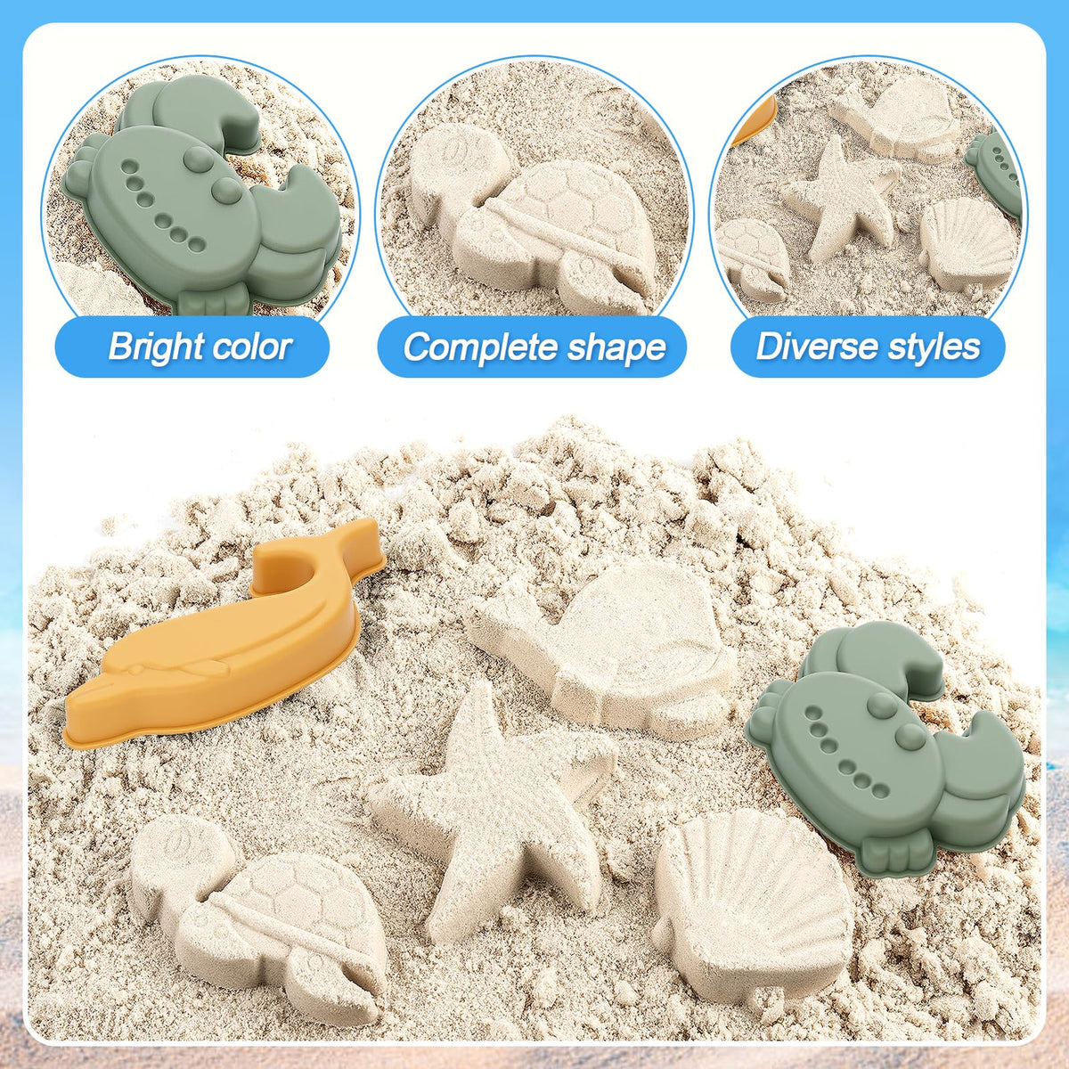 Biubee starfish silicone mold for creative sand art