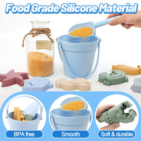 Biubee silicone beach shovel with soft grip for little hands