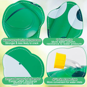 Biubee sprinkler provides wide spray coverage to transform lawns into water play zones.