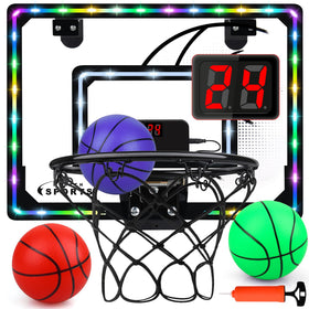 Biulotter LED indoor hoop over the door with vivid lights for engaging practice