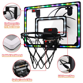 Biulotter spring-loaded dunk rim ready for easy, safe mini basketball tricks