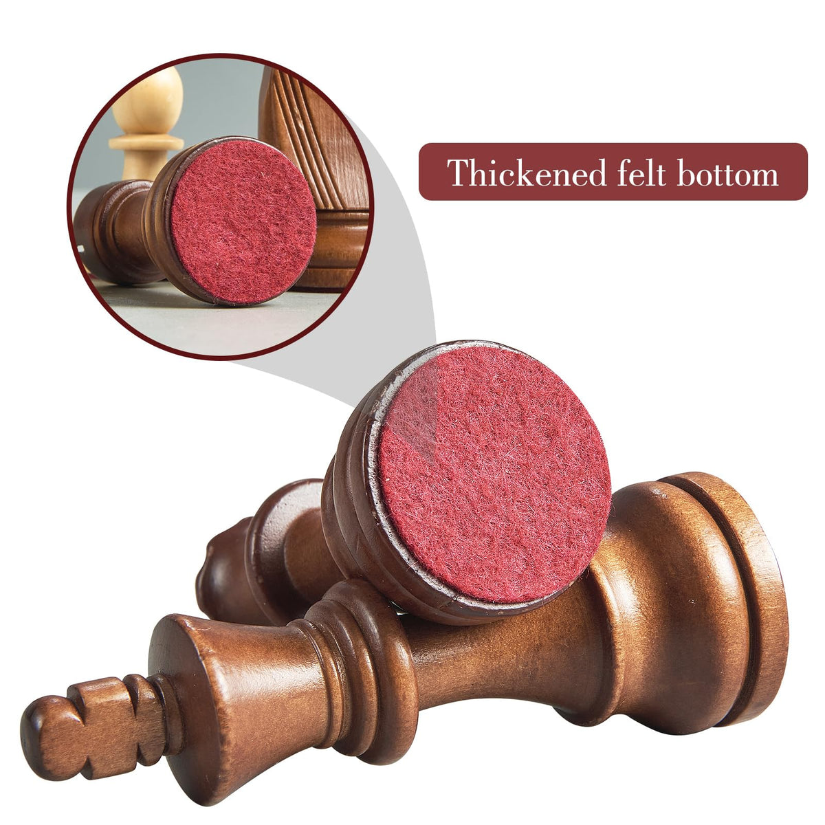 Elegant protective packaging protecting BIVOMON chess pieces