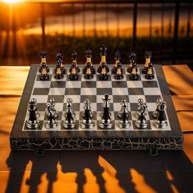 BIVOMON weighted acrylic chess pieces stand 3.5 inches tall.