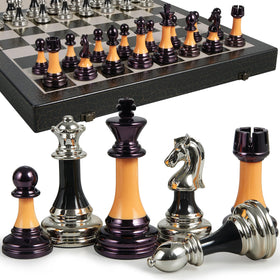 BIVOMON chess set folded board with storage slots for compact home use.