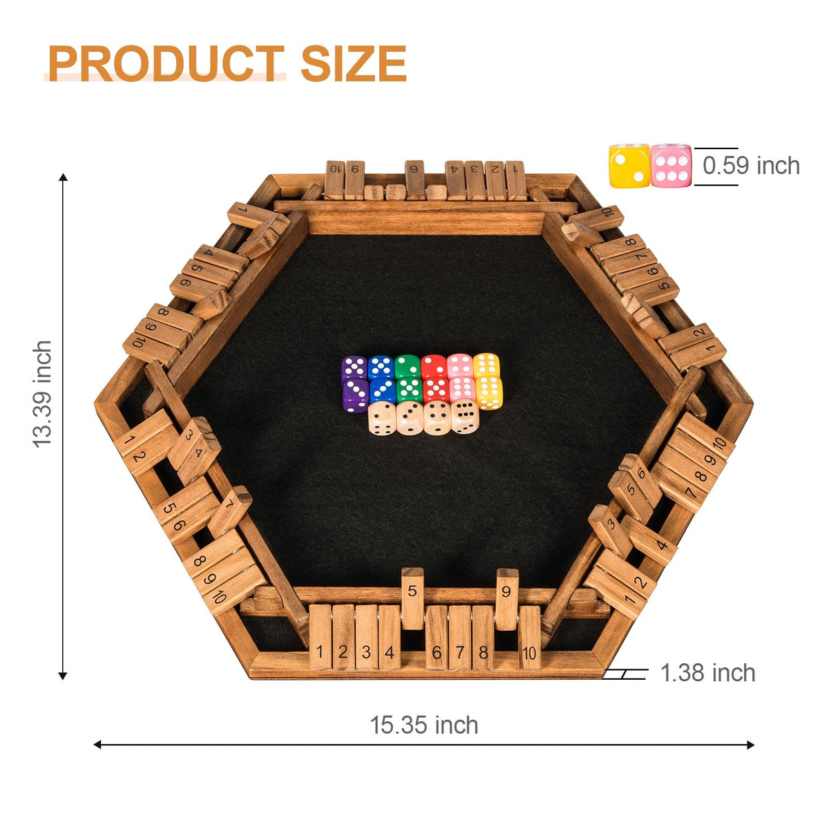 BIVOMON colored dice collection showcases vibrant pieces for gameplay