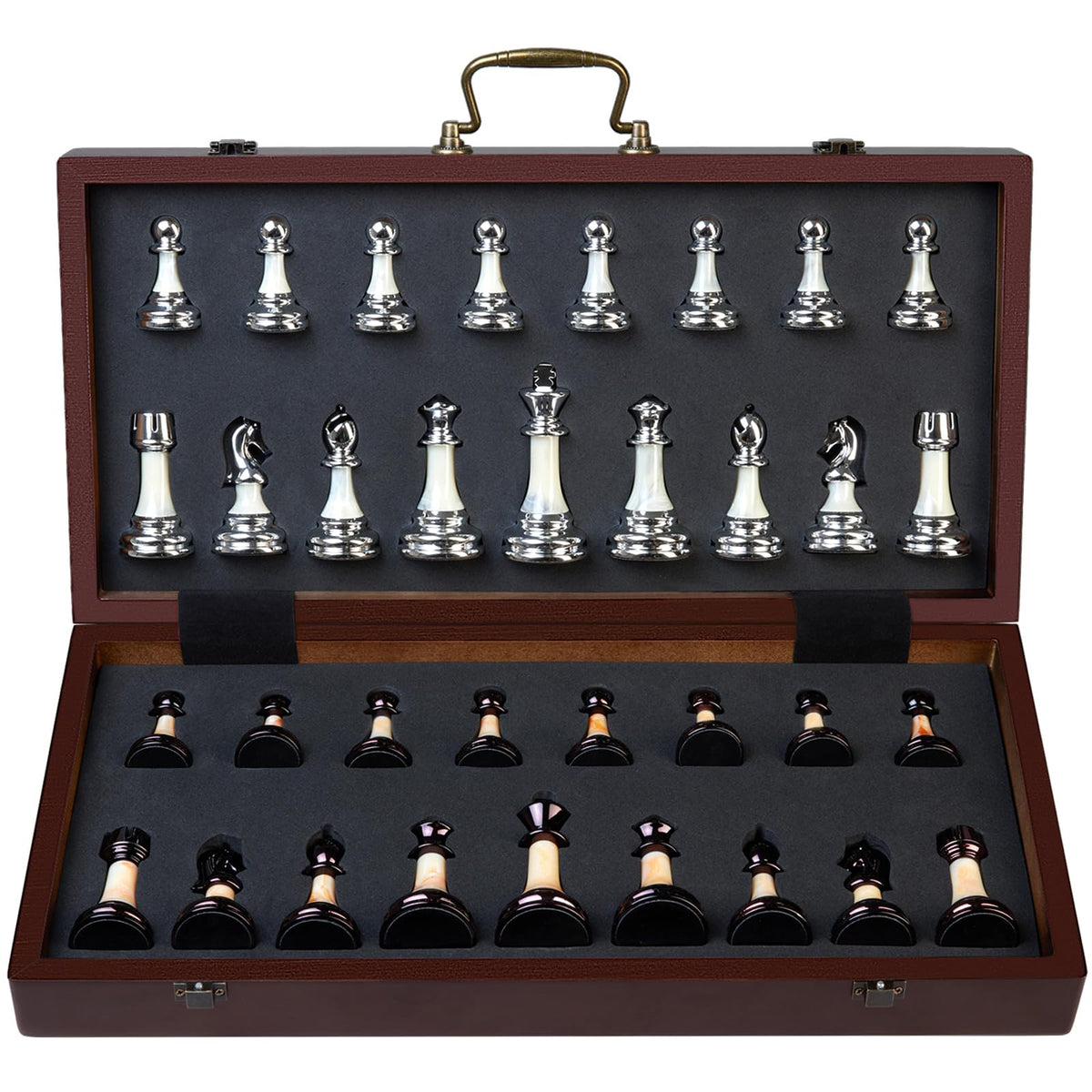 BIVOMON weighted acrylic chess pieces with stable balance