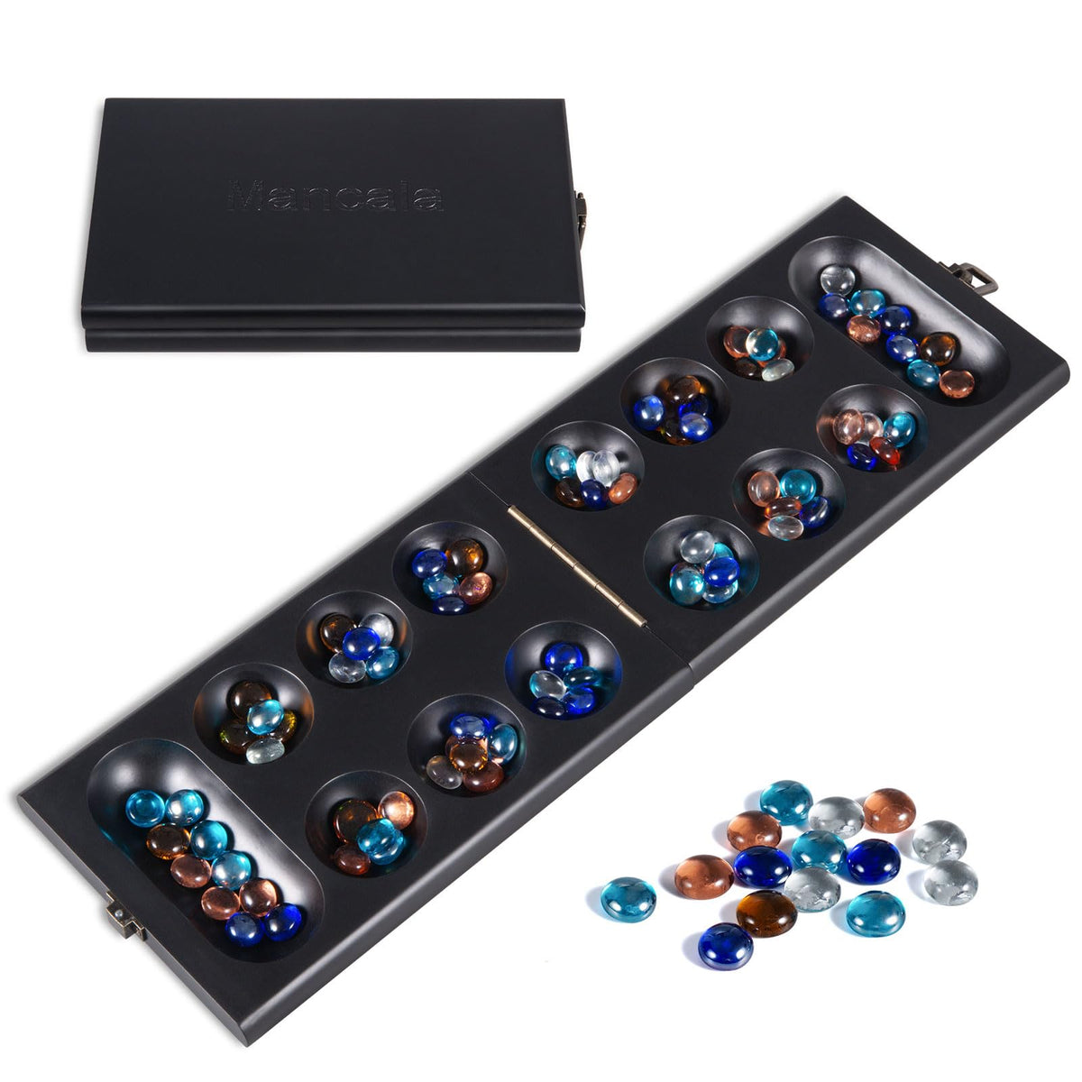 BIVOMON Mancala board open ready for family game night.