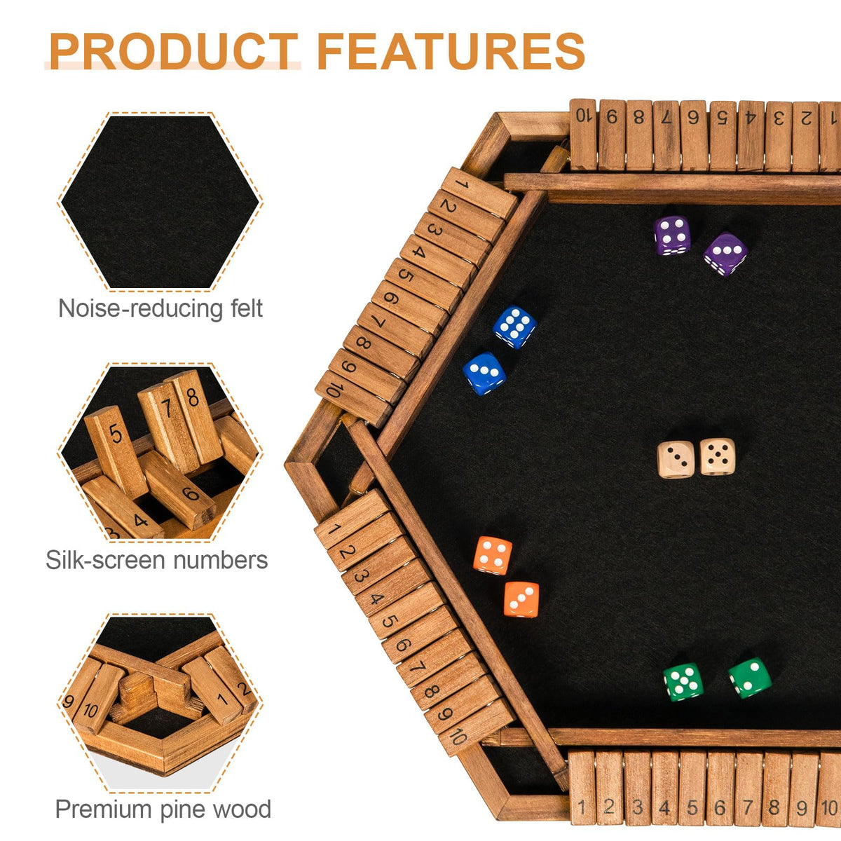 BIVOMON soft felt pad detail reduces noise during rolls