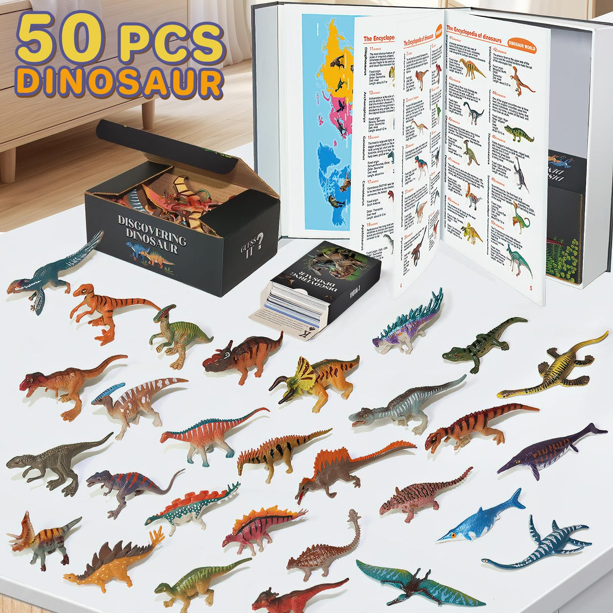 BIWASE dinosaur knowledge insert provides details about different species