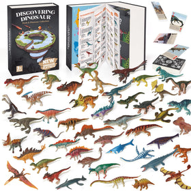 BIWASE Dinosaur Toys Book cover with vibrant illustrations inviting imaginative play