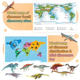 BIWASE map illustration page shows fossil distribution for geography-based play