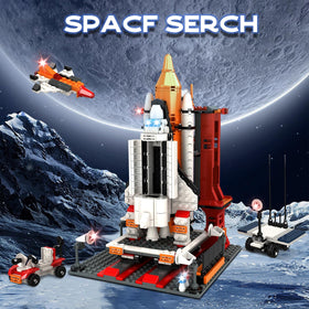 BIZNESMEN 4-in-1 rocket building set enables multiple space-themed builds