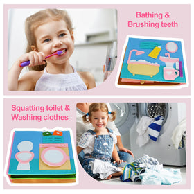 BizyKoady felt quiet book house activity supports fine motor and cognitive skills