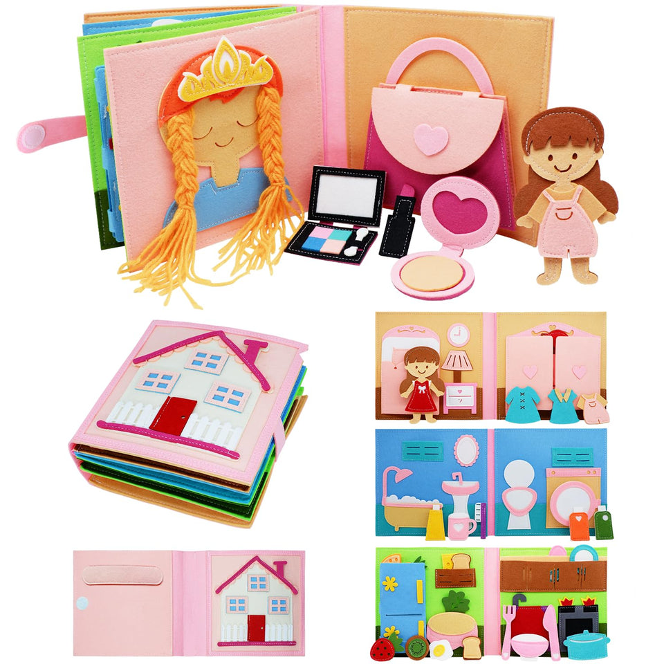 BizyKoady Montessori Busy Book cover showcases durable, kid friendly learning