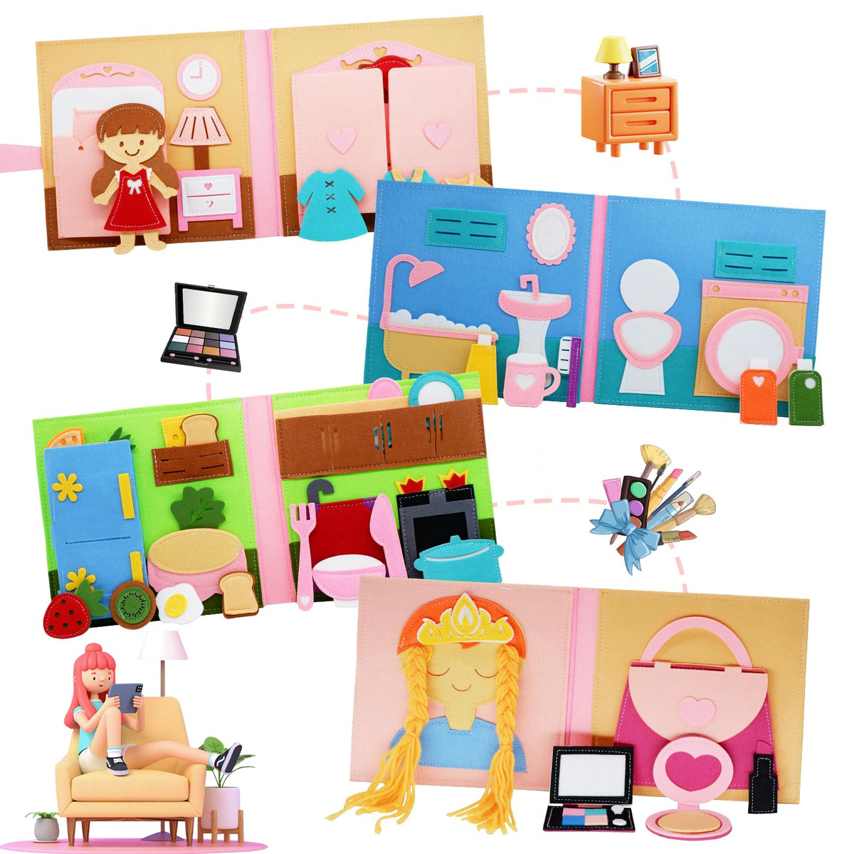 BizyKoady Busy Book interior pages invite hands on exploration for young learners