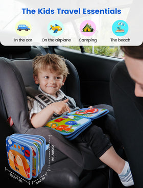 BizyKoady travel-friendly quiet-book perfect for car trips and flights.