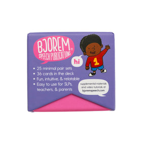 Bjorem 25 minimal pair sets cards arranged for clear contrasts of final sounds.