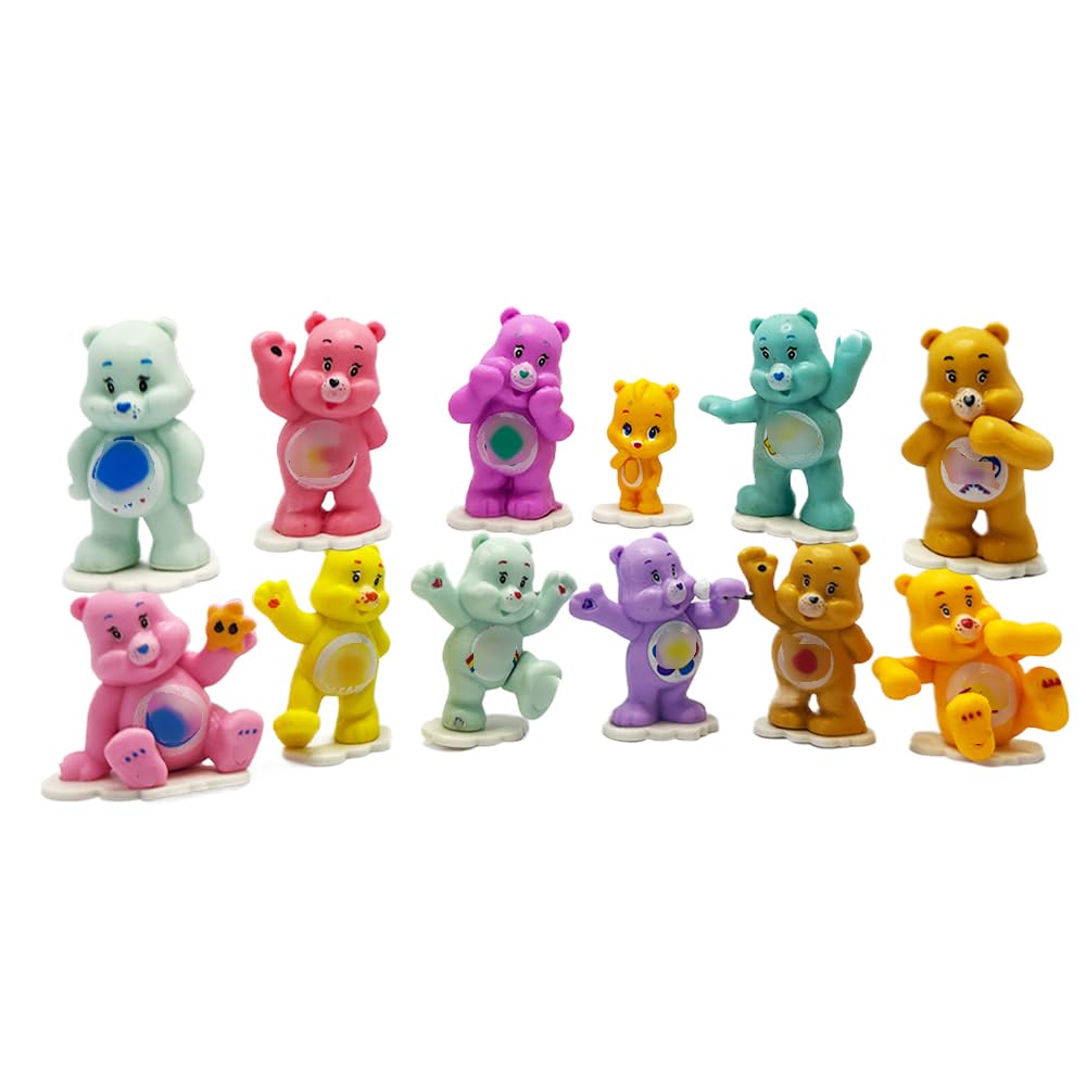 BKATIONA Lovely Bear minifigure topper with heart, ideal for decorating birthday cakes.