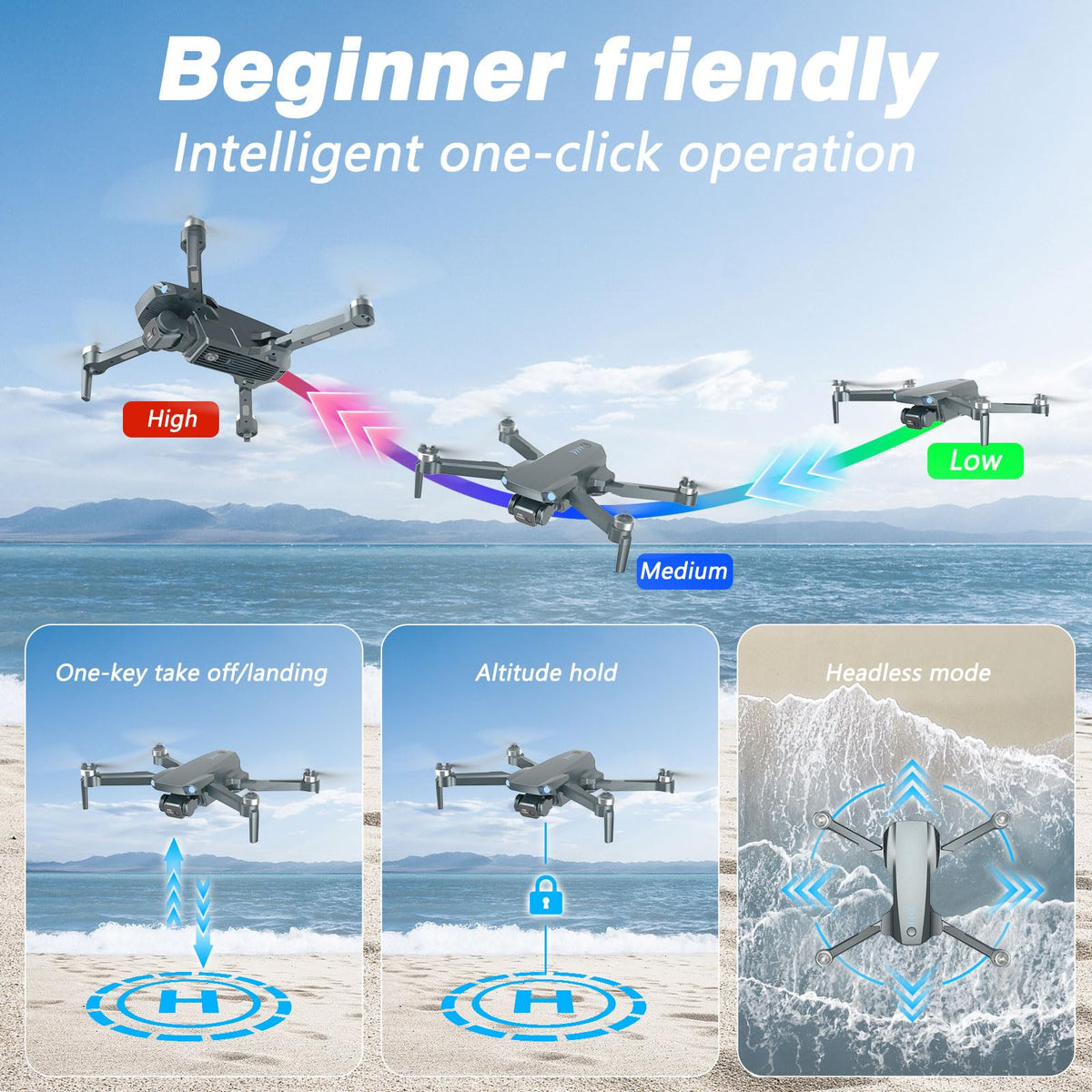 Drone offers up to 30 minutes of flight time with two batteries