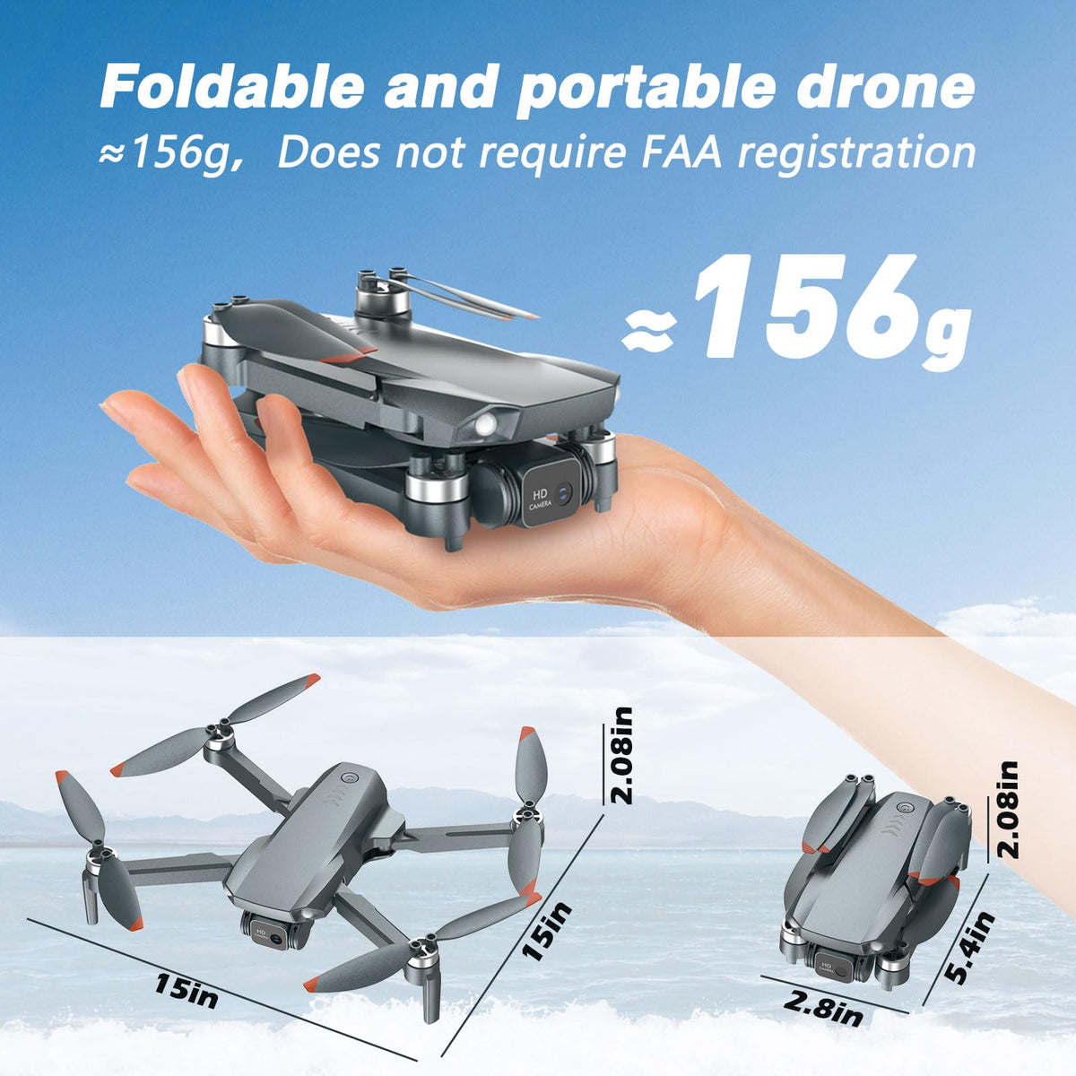 One-key start/landing simplifies beginner flights