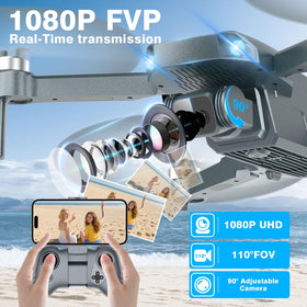 Compact foldable drone with a portable travel case