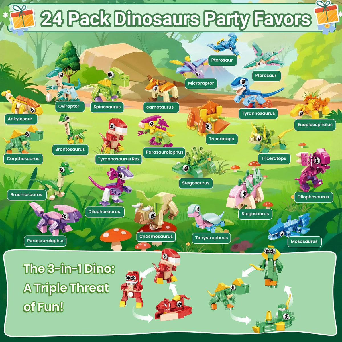 Bklved dinosaur greeting cards included for personal gift touch