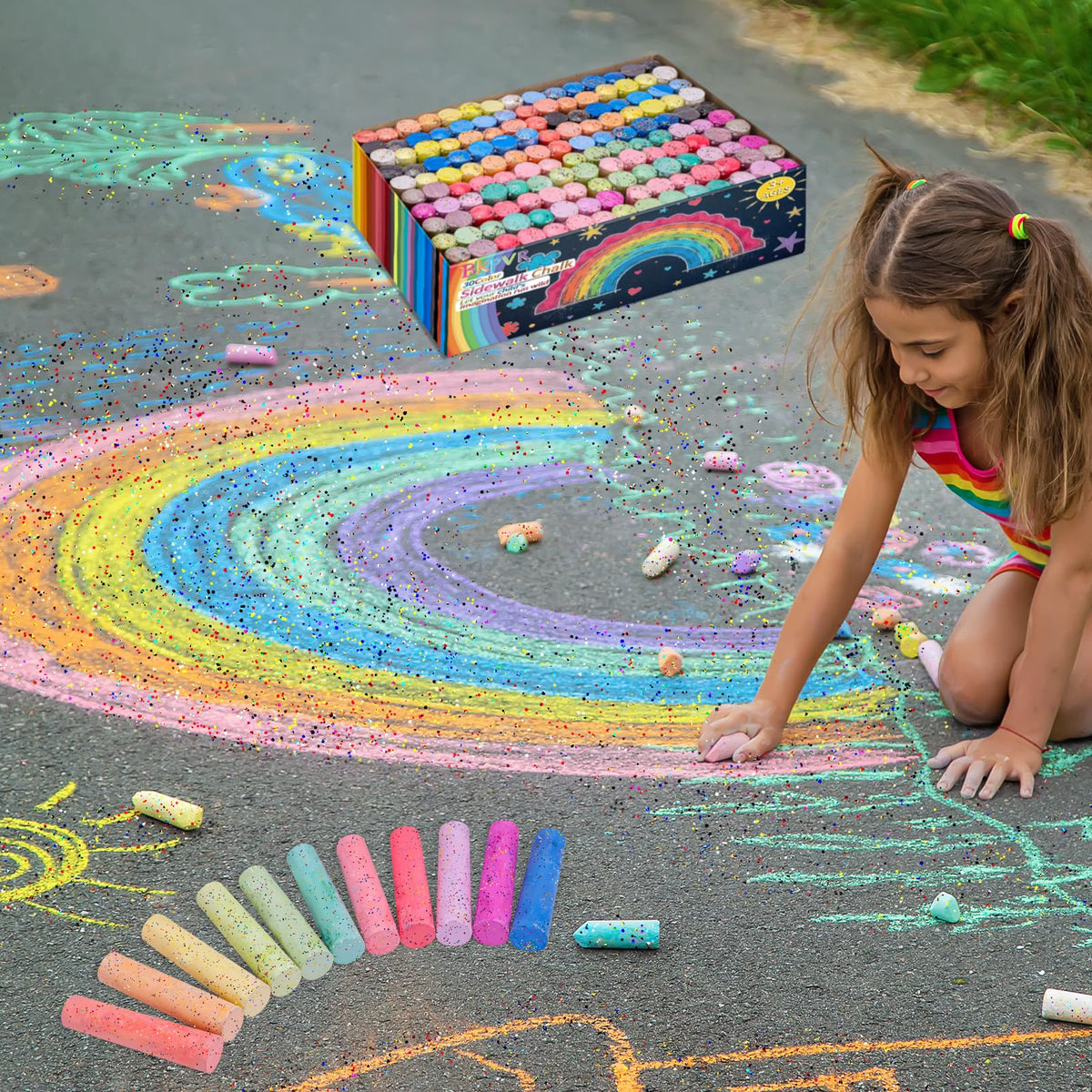 Bkpvr 4-inch jumbo chalk fits little hands for confident drawing