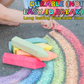 Bkpvr cone-shaped chalk sticks give comfortable handling for kids and adults.