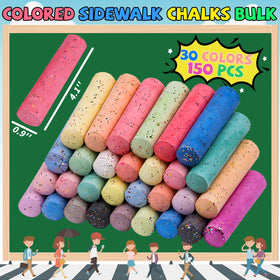 Bkpvr glitter chalk sticks bulk add sparkle to summer sidewalk drawings