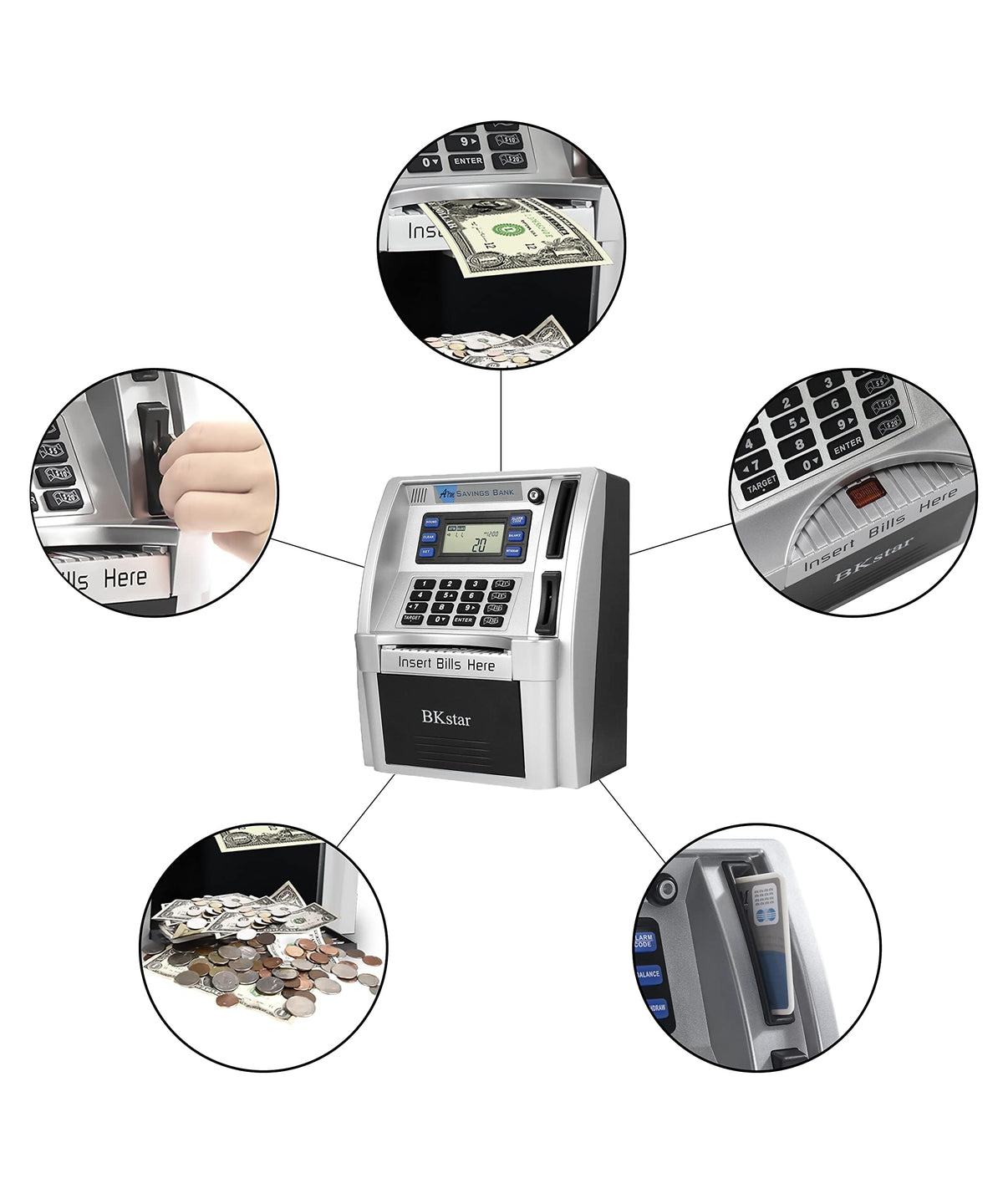 BKstar ATM Piggy Bank education tool supports saving goals and budgeting.