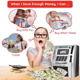 BKstar ATM Piggy Bank passcode lock secures savings during playtime.