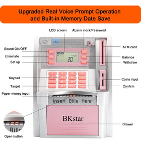 BKstar digital display shows updated balance after each deposit