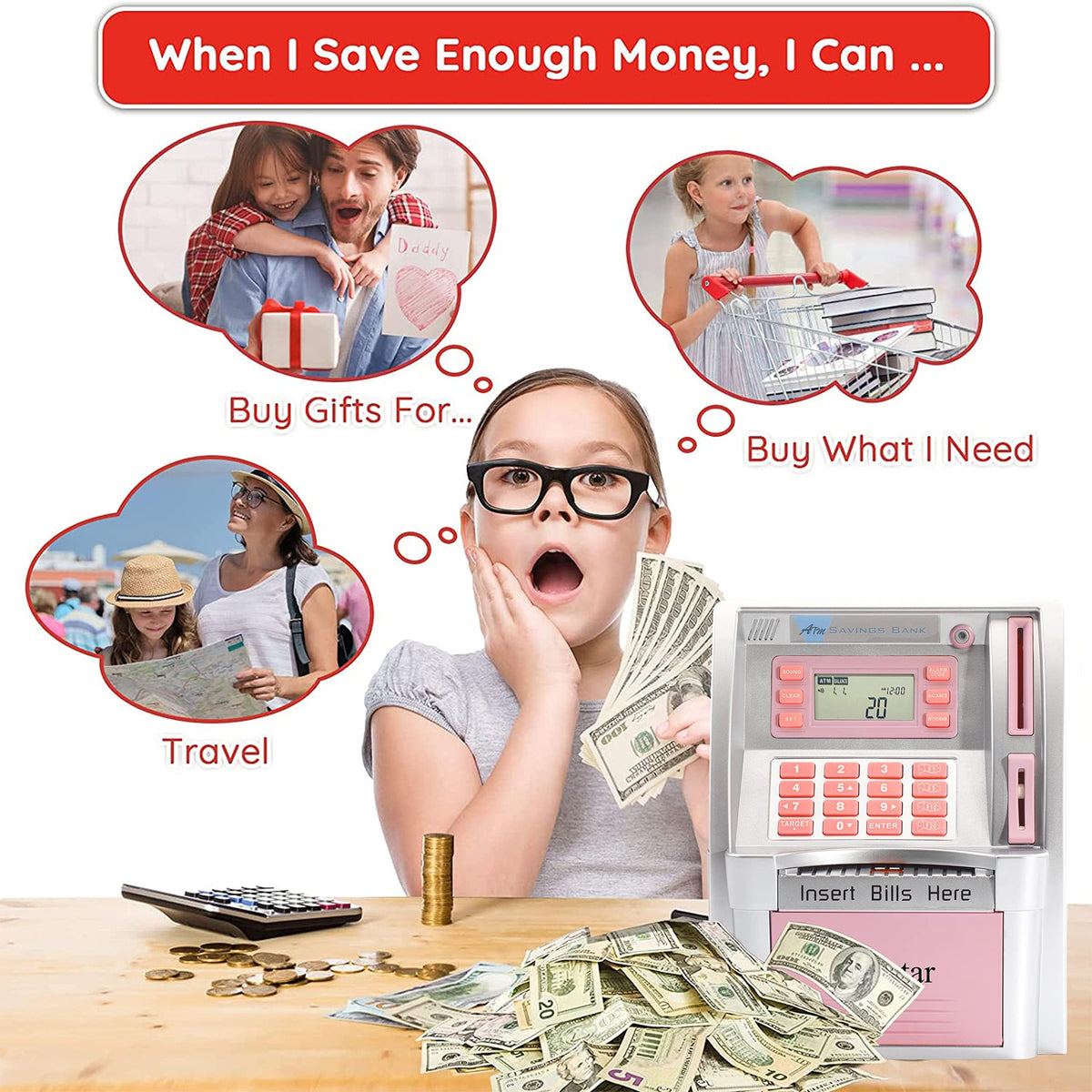 BKstar password lock secures savings and protects kids' goals