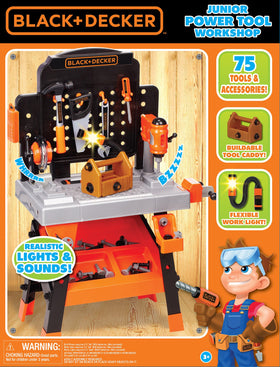 Black+Decker Included accessories provide complete pretend toolkit for immediate play.