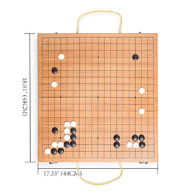 Black Long Di Fang imitation jade Go pieces white 2.2 cm for smooth play.