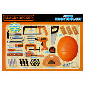 Kids using Black+Decker Junior Tool Set with 42 tools for pretend building