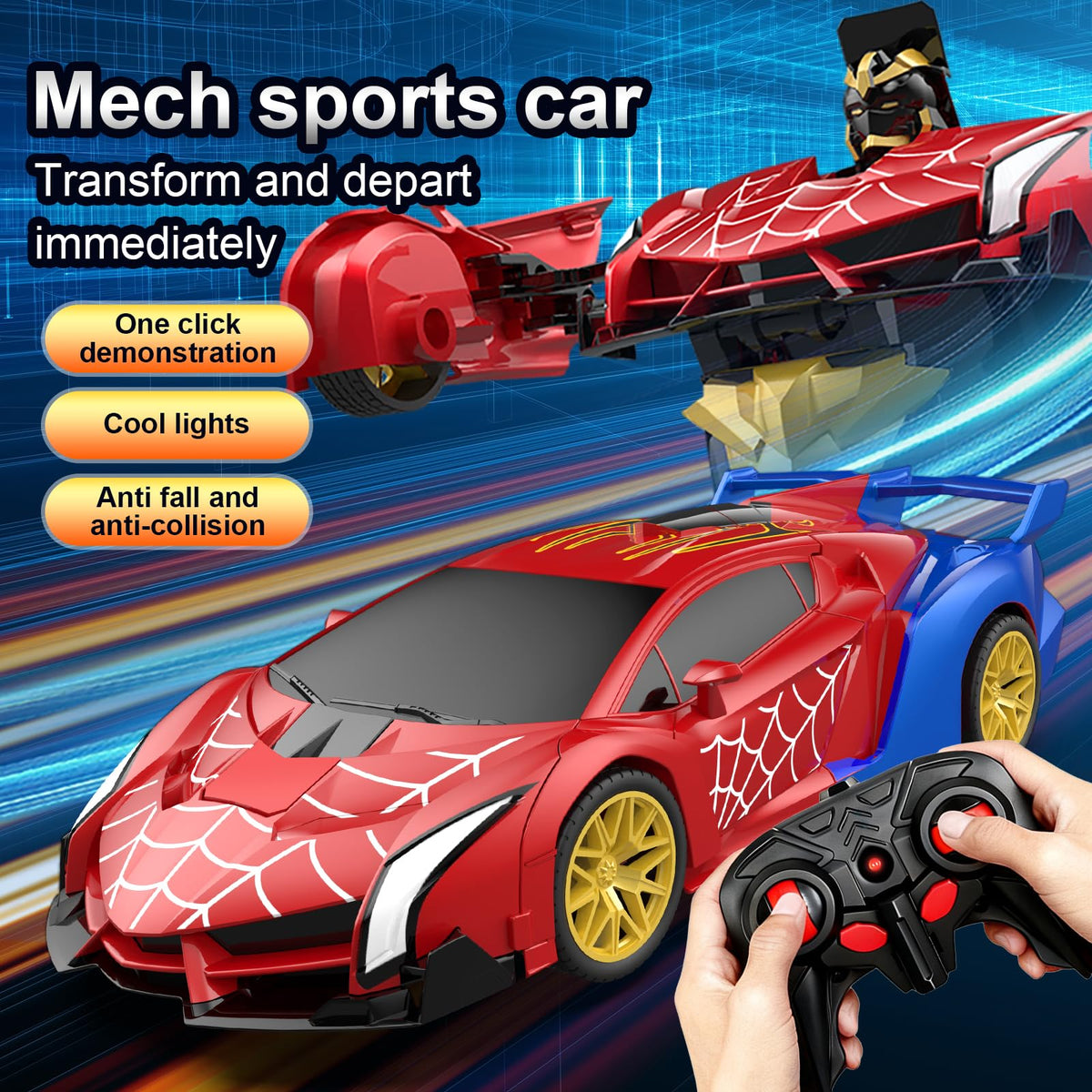 Blackma Transform RC Car in robot mode ready for dynamic action.