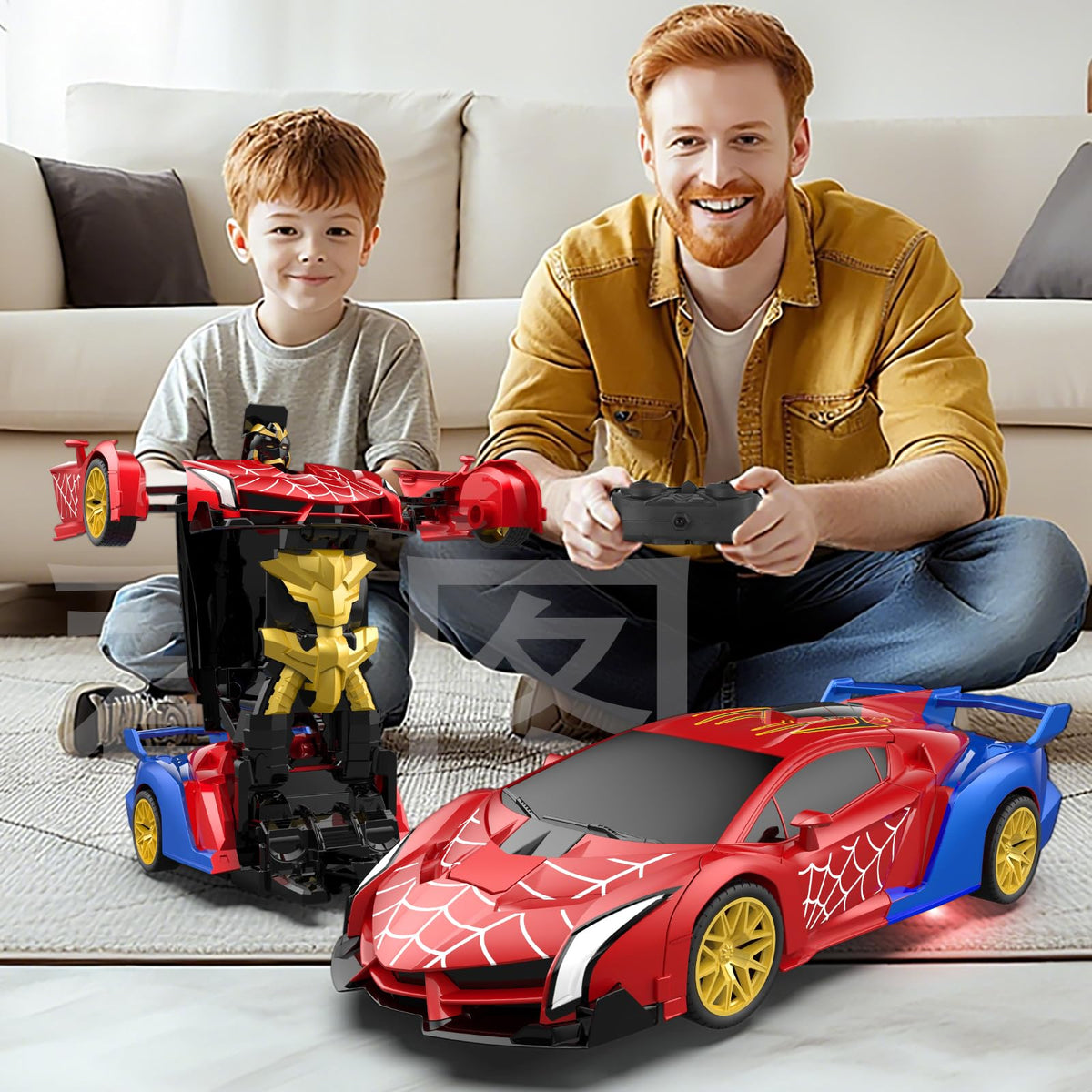 Blackma Transform RC Car performs a smooth 360-degree rotation for stunts.