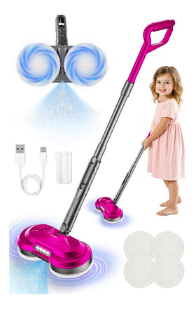 BLAXTEM kids electric spray spin mop toy on table encourages imaginative cleaning play and motor skills