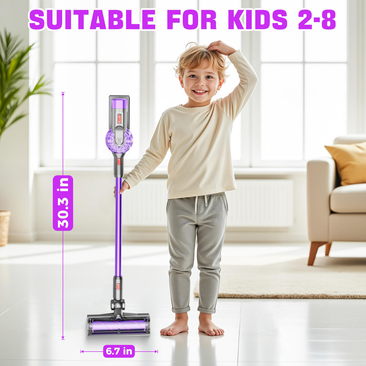 BLAXTEM kids vacuum Auto/Manual modes empower flexible play and realistic role-play.